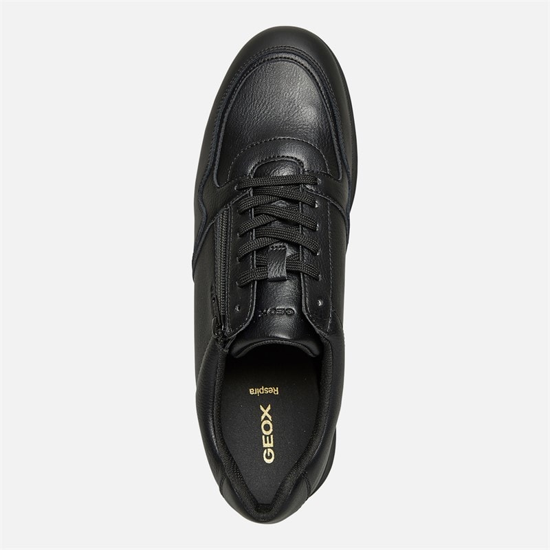 GEOX Mens Avery Zip Trainers Black - Image 4