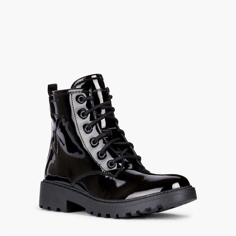 GEOX Junior Girls Casey Ankle Boots Black - Image 5