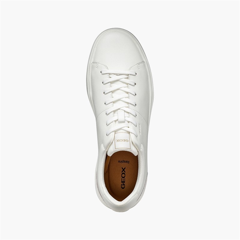 GEOX Mens Baltimoore Trainers White - Image 4
