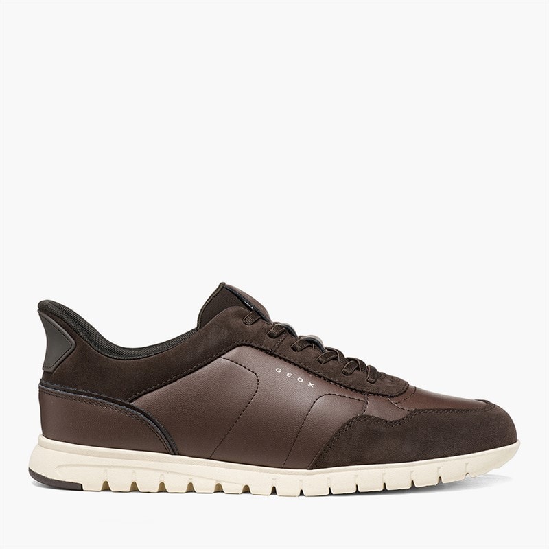 GEOX Mens Flextride Fast In Zero Plus Trainers Chocolate - Image 1