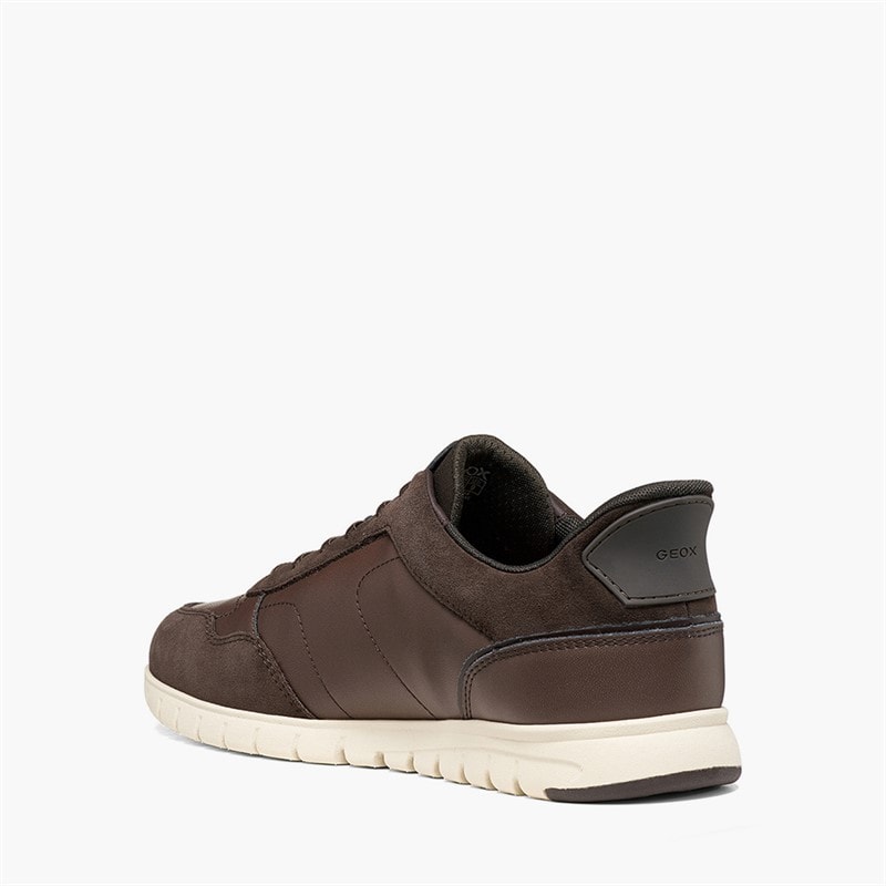 GEOX Mens Flextride Fast In Zero Plus Trainers Chocolate - Image 3