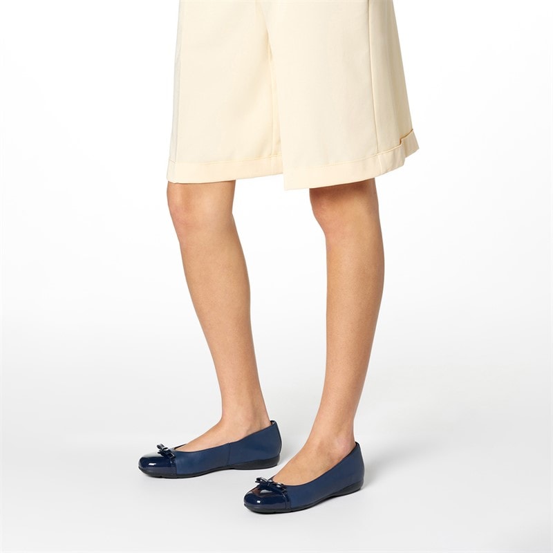 GEOX Womens Annytah Ballerina Shoes Navy - Image 2
