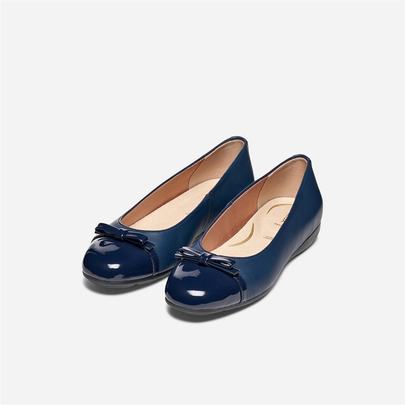 GEOX Womens Annytah Ballerina Shoes Navy - Image 3