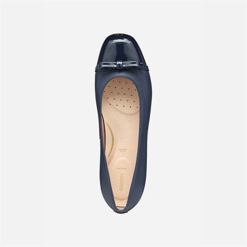GEOX Womens Annytah Ballerina Shoes Navy - Image 4