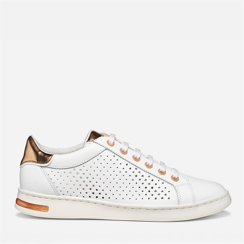 GEOX Womens Jaysen Trainers White/Peach