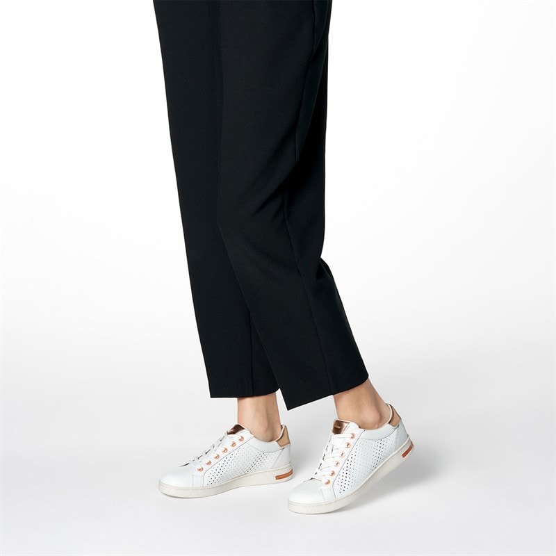 GEOX Womens Jaysen Trainers White/Peach - Image 2