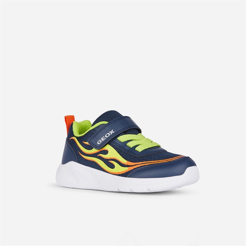 GEOX Infant Boys Sprintye Trainers Navy/Lime - Image 2