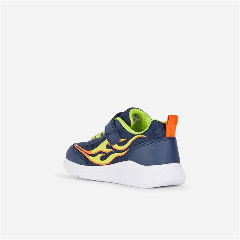 GEOX Infant Boys Sprintye Trainers Navy/Lime - Image 3