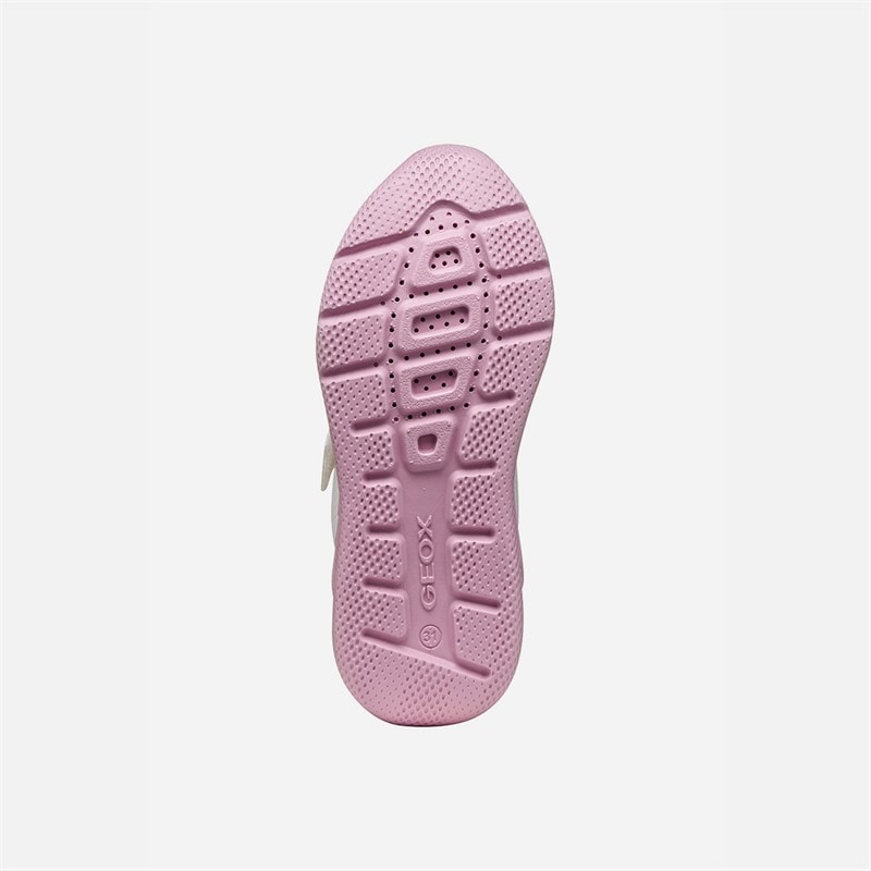 GEOX Junior Girls Sprintye Trainers White/Pink - Image 5