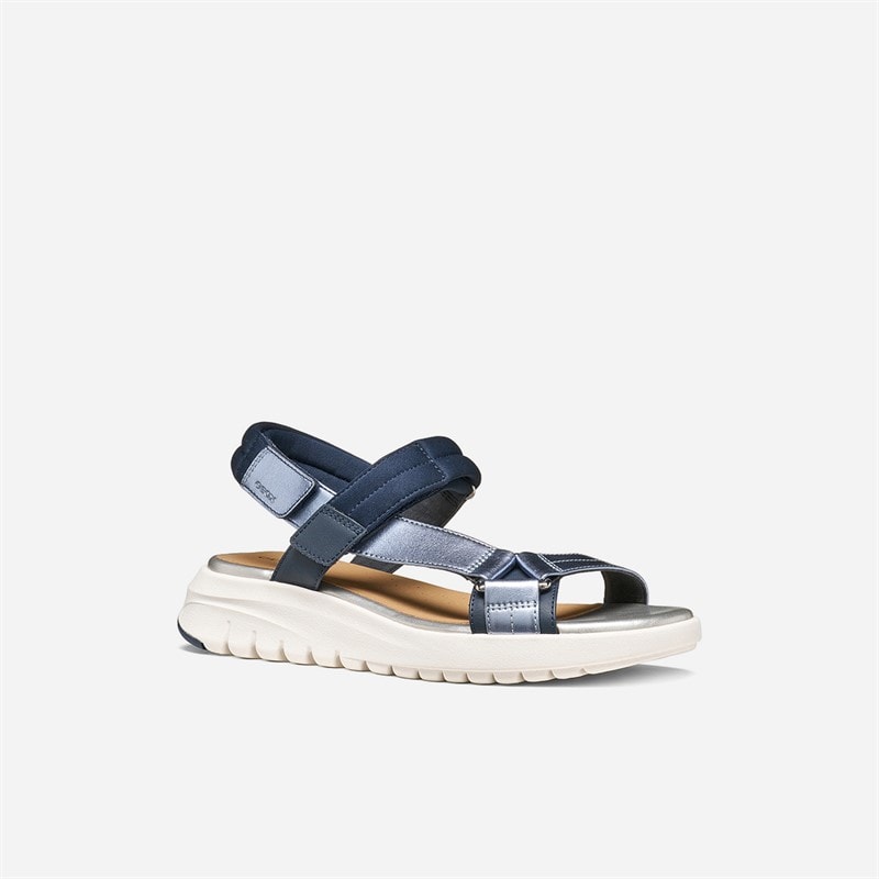 GEOX Womens Flextride S Sandals Navy/Avio - Image 2