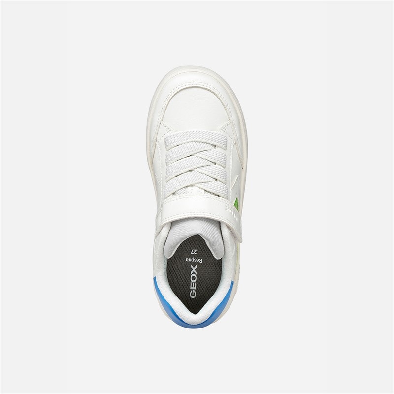 GEOX Boys Eclyper Trainers White/Light Green White/Lt Green - Image 4