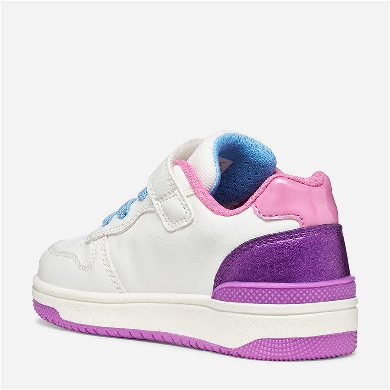 GEOX Infant Girls Washiba Trainers White/Dark Purple White/Dk Purple - Image 3