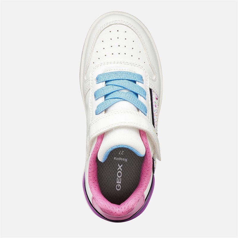 GEOX Infant Girls Washiba Trainers White/Dark Purple White/Dk Purple - Image 4