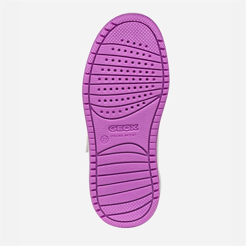 GEOX Infant Girls Washiba Trainers White/Dark Purple White/Dk Purple - Image 5
