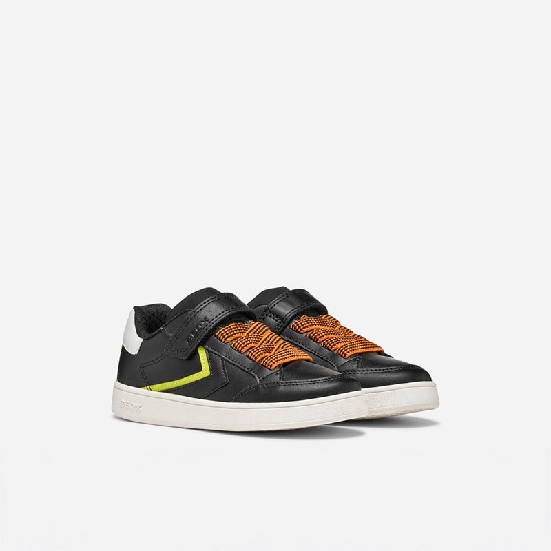 GEOX Infant Boys Eclyper Trainers Black/Orange - Image 2