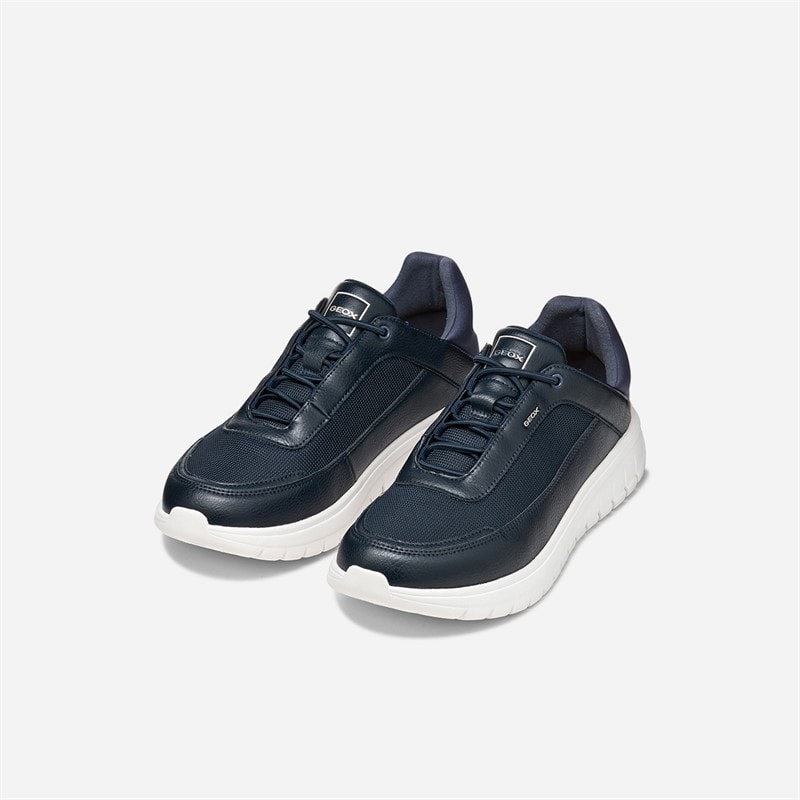 GEOX Mens Flextride R Trainers Navy/Off White - Image 2
