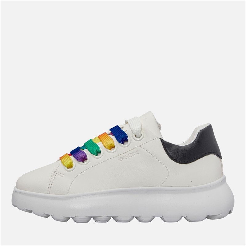 GEOX Girls Puffypop Trainers White/Fuchsia