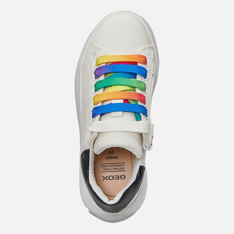 GEOX Girls Puffypop Trainers White/Fuchsia - Image 4