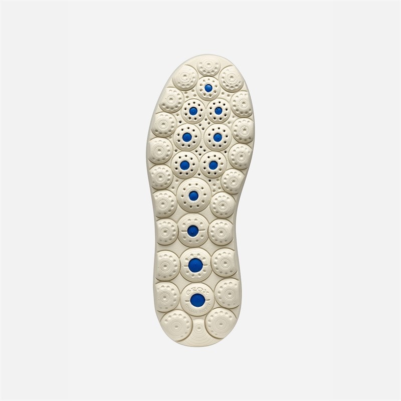 GEOX Womens Spherica EC4.1 Trainers White/Light Blue White/Lt Blue - Image 5