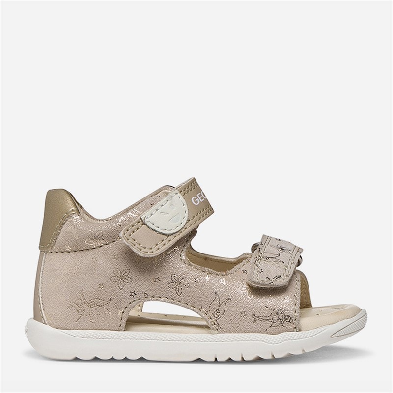 GEOX Infant Girls Macchia Sandals Beige/Platinum