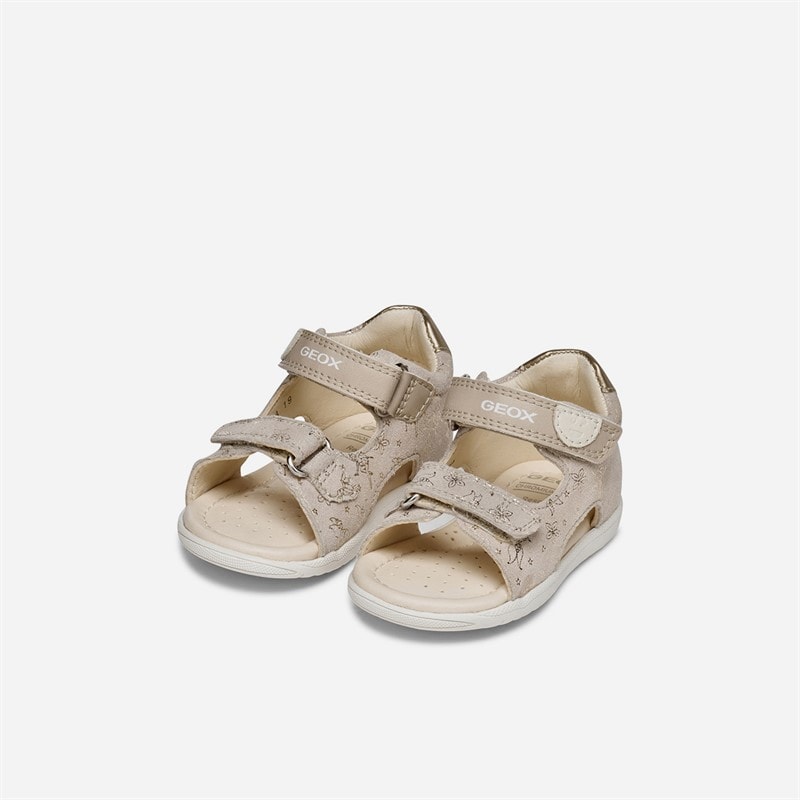 GEOX Infant Girls Macchia Sandals Beige/Platinum - Image 2