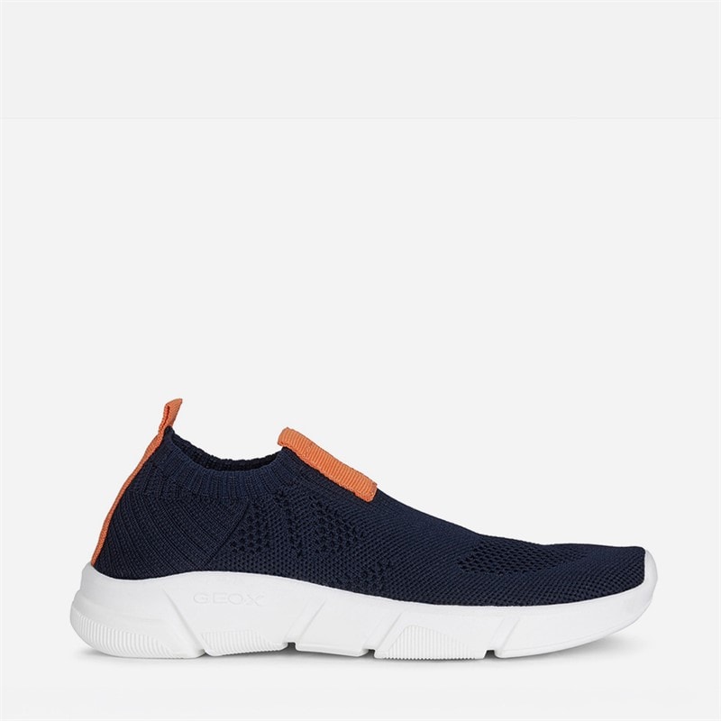 GEOX Junior Boys Aril Trainers Navy/Orange