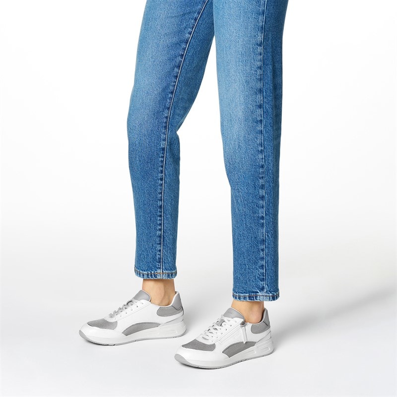 GEOX Womens Bulmya Trainers White/Rock - Image 2