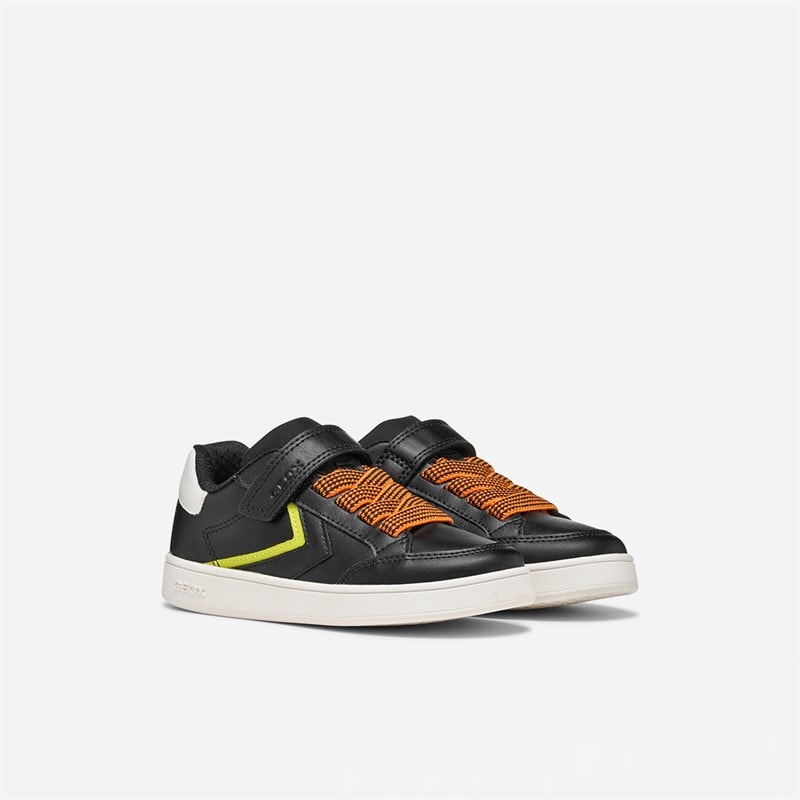 GEOX Junior Boys Eclyper Trainers Black/Orange - Image 2