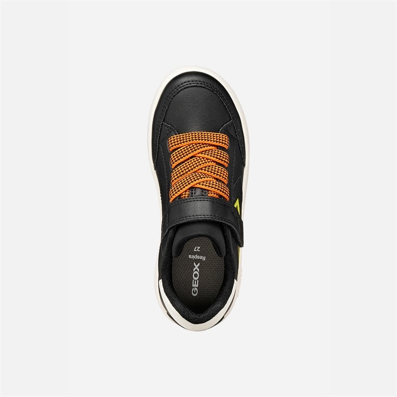 GEOX Junior Boys Eclyper Trainers Black/Orange - Image 4