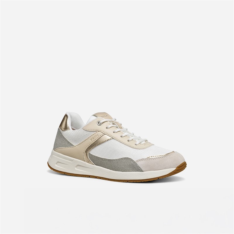 GEOX Womens Bulmya Trainers Papyrus/White - Image 2