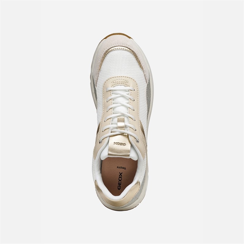 GEOX Womens Bulmya Trainers Papyrus/White - Image 4
