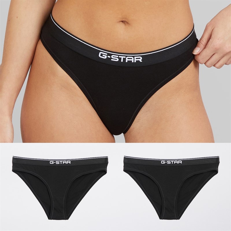 G-STAR Womens Three Pack Hipster Briefs Black