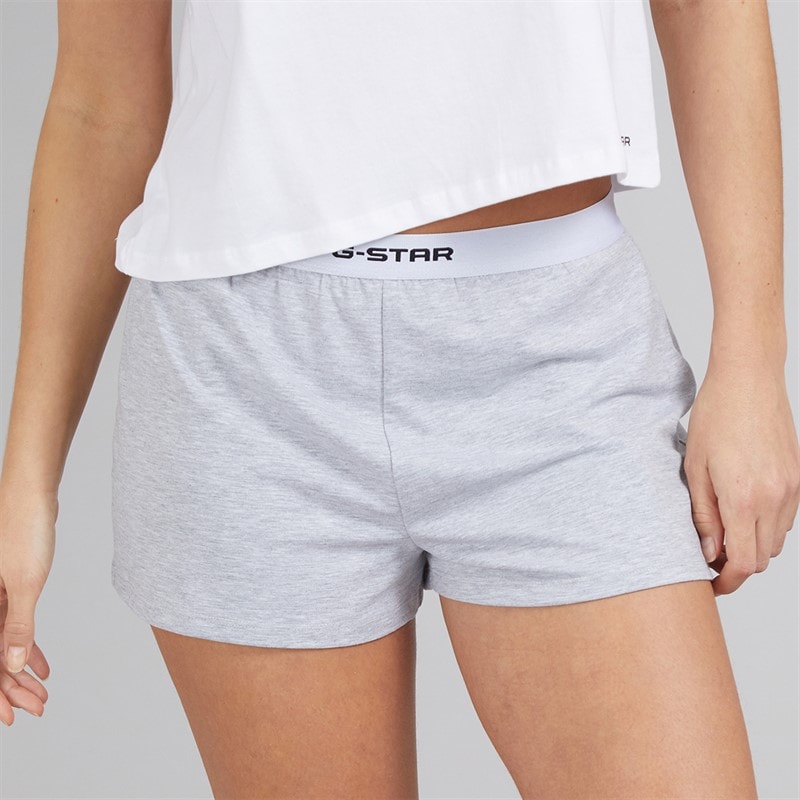 G-STAR Womens Pyjama Set Bright White/Light Grey Marl - Image 3