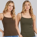 G-STAR Womens Two Pack Vests Forest Night/Wren