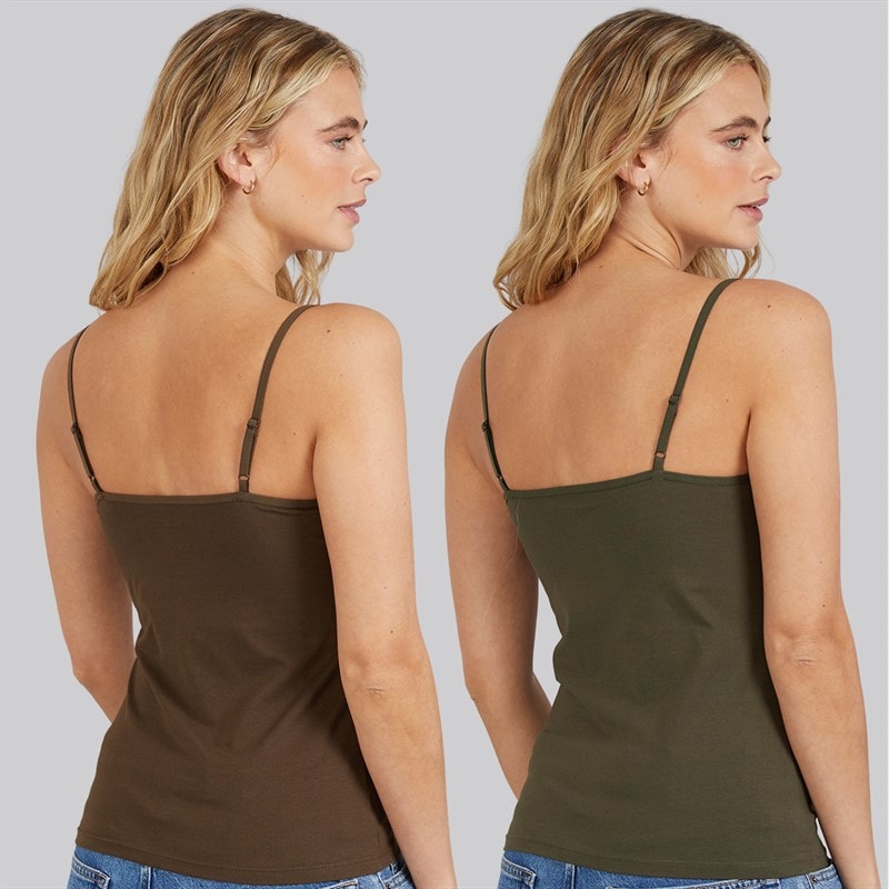 G-STAR Womens Two Pack Vests Forest Night/Wren - Image 2