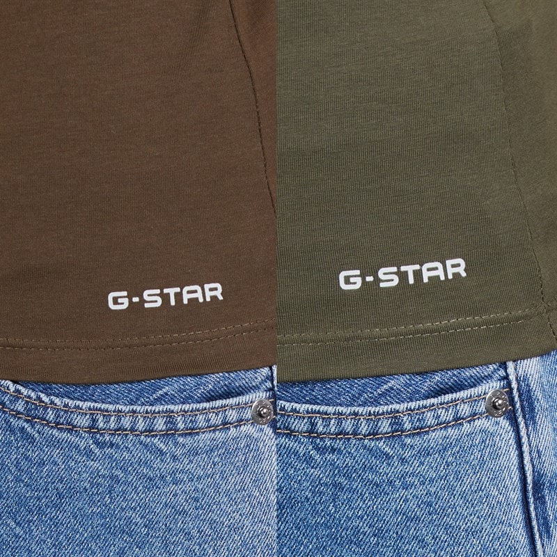 G-STAR Womens Two Pack Vests Forest Night/Wren - Image 3