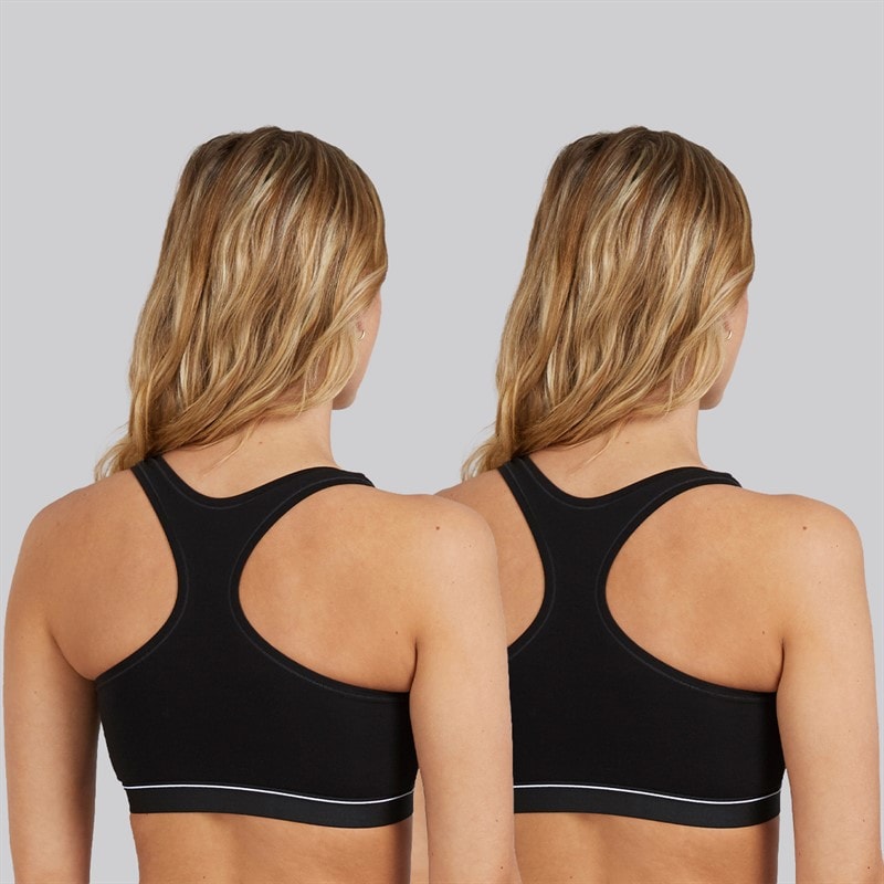 G-STAR Womens Two Pack Racer Bralettes Black - Image 2