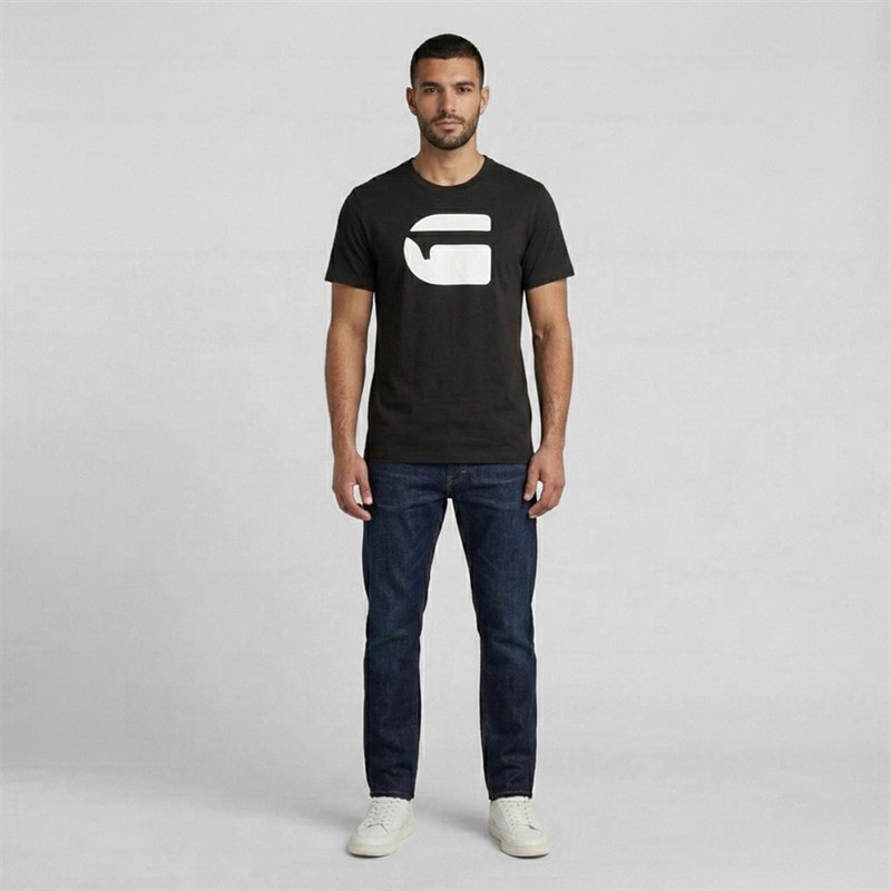 G-STAR Mens Logo Slim T-Shirt Black - Image 2