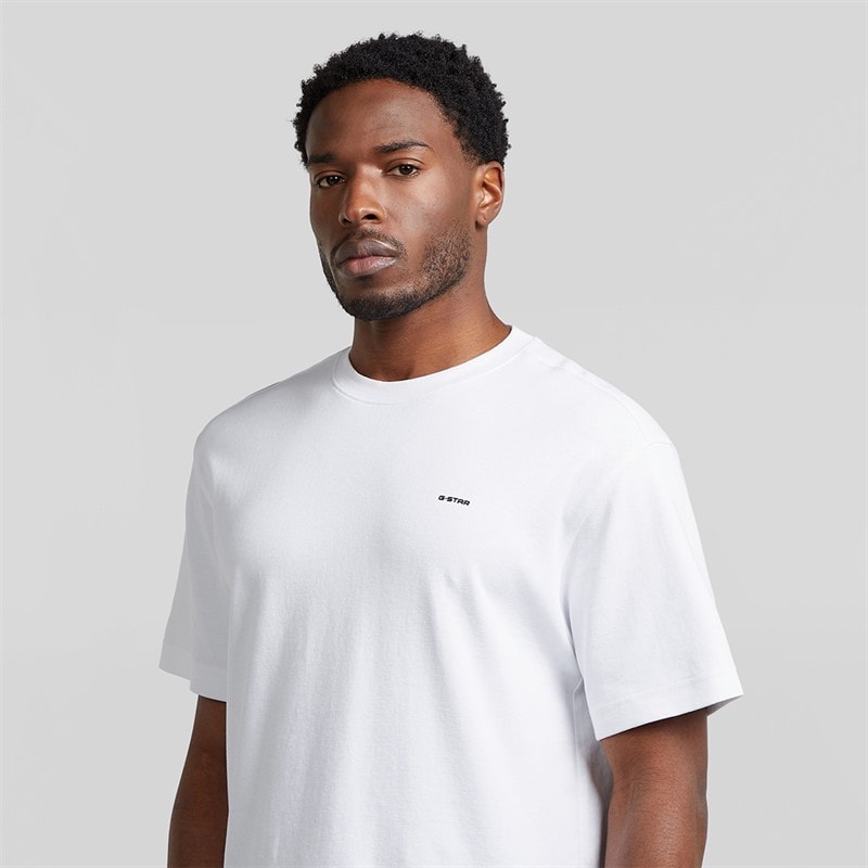 G-STAR Mens Chest Logo T-Shirt White - Image 3
