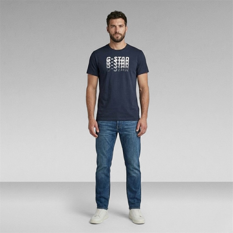 G-STAR Mens Faded T-Shirt Black - Image 2