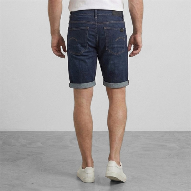 G-STAR Mens 3301 Slim Shorts Blue - Image 2