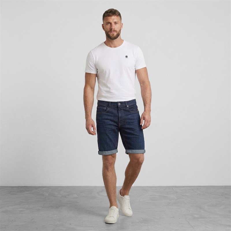 G-STAR Mens 3301 Slim Shorts Blue - Image 3
