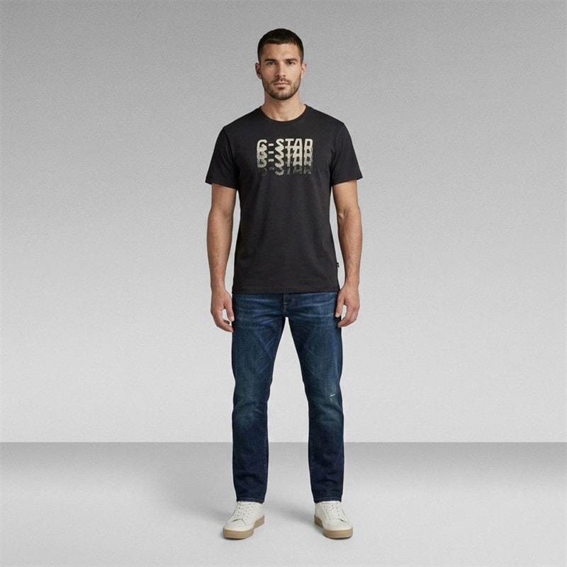 G-STAR Mens Faded T-Shirt Black - Image 2