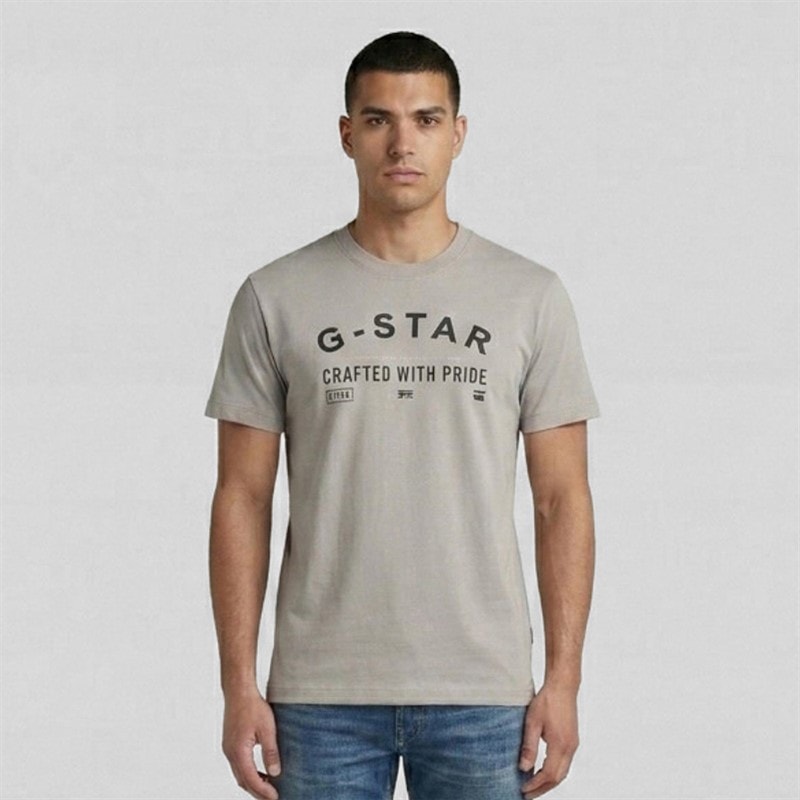 G-STAR Mens Chest Logo T-Shirt Grey - Image 1