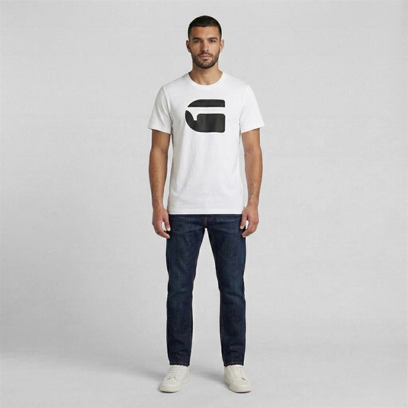 G-STAR Mens Logo Slim T-Shirt White - Image 2
