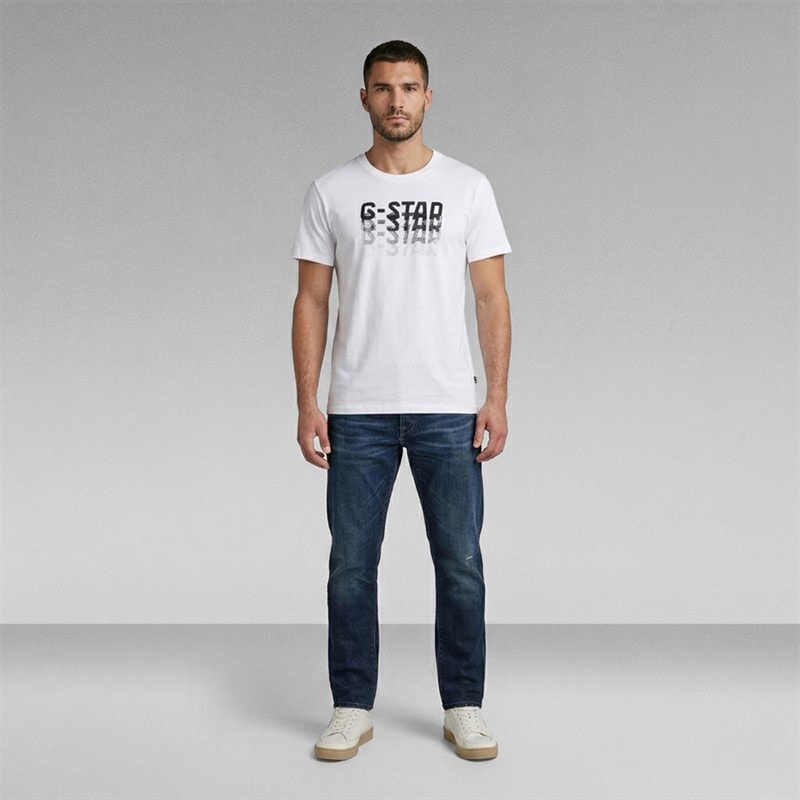 G-STAR Mens Faded T-Shirt White - Image 2