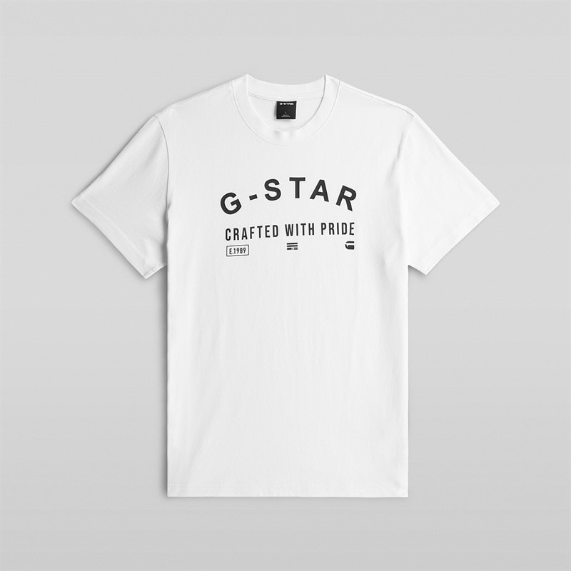 G-STAR Mens Chest Logo T-Shirt White - Image 2