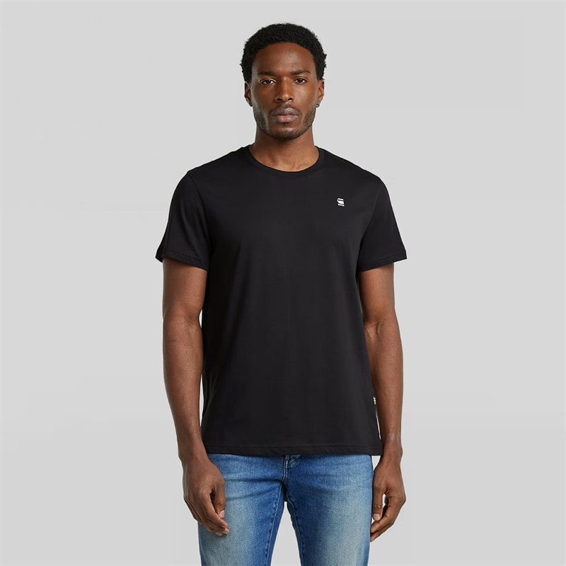G-STAR Mens Logo Slim T-Shirt Dark Black