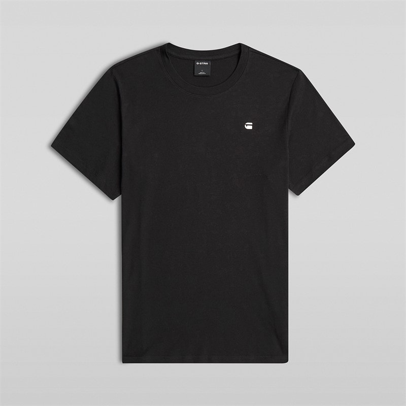G-STAR Mens Logo Slim T-Shirt Dark Black - Image 2