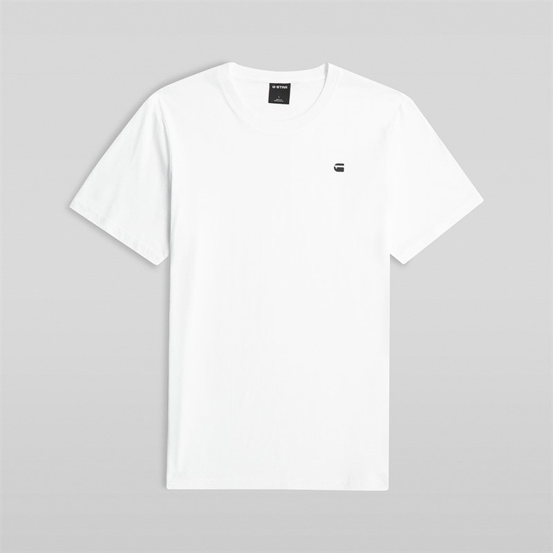 G-STAR Mens Logo Slim T-Shirt White - Image 2